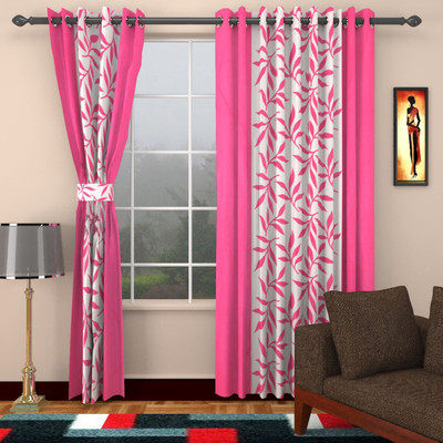 

DECORISTAA 274 cm (9 ft) Polyester Long Door Curtain (Pack Of 2)(Floral, Multicolor)