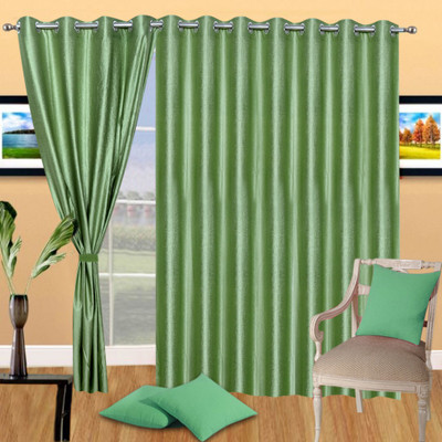 

Excel Bazaar 214 cm (7 ft) Polycotton Door Curtain (Pack Of 3)(Plain, Pista)