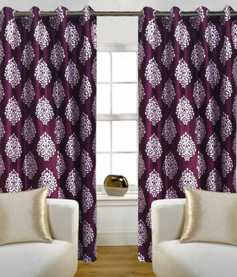 

Zesture 211 cm (7 ft) Polyester Door Curtain (Pack Of 2)(Motif, Purple)