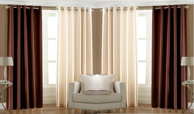 

Abhi Decor 274 cm (9 ft) Polyester Long Door Curtain (Pack Of 4)(Plain, Multicolor)