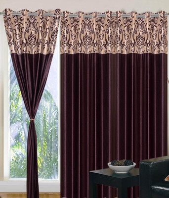 

PariHomefurnishing 152 cm (5 ft) Polyester Window Curtain (Pack Of 3)(Self Design, Multicolor)