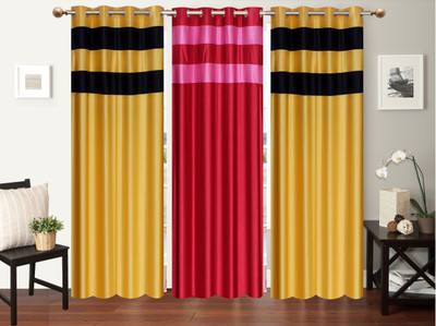 

Furnishing Zone 274 cm (9 ft) Polyester Long Door Curtain (Pack Of 3)(Plain, Multicolor)