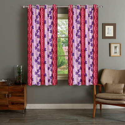 

IWS 152 cm (5 ft) Polyester Window Curtain (Pack Of 2)(Printed, Multicolor)