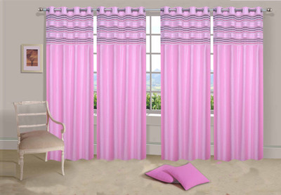 

Ville Style 275 cm (9 ft) Polyester Long Door Curtain (Pack Of 4)(Solid, Baby Pink)