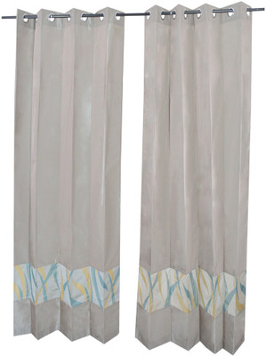 

MABA 215 cm (7 ft) Polyester Door Curtain (Pack Of 2)(Plain, Beige)