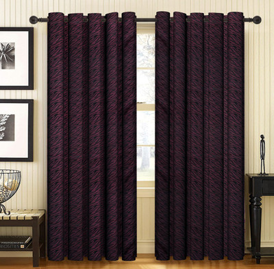 

Home Candy 212 cm (7 ft) Jacquard Door Curtain (Pack Of 2)(Geometric, Multicolor)