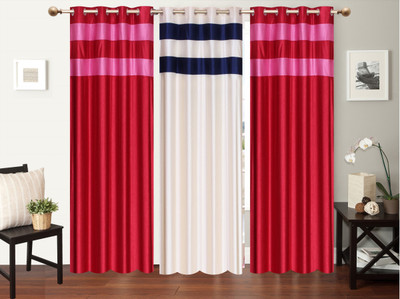 

Furnishing Zone 152 cm (5 ft) Polyester Window Curtain (Pack Of 3)(Plain, Multicolor)