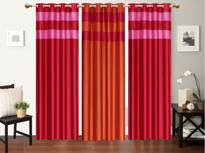 

Furnishing Zone 213 cm (7 ft) Polyester Door Curtain (Pack Of 3)(Plain, Multicolor)