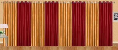 

Ville Style 214 cm (7 ft) Polyester Door Curtain (Pack Of 8)(Solid, Gold, Maroon)