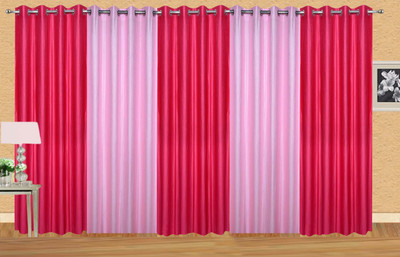 

Stella Creations 214 cm (7 ft) Polyester Door Curtain (Pack Of 5)(Solid, Pink)