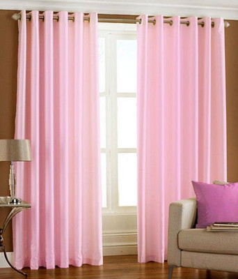 

Excel Bazaar 214 cm (7 ft) Polyester Door Curtain (Pack Of 2)(Plain, Light Pink)