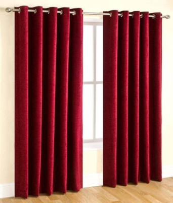

Abhi Decor 213 cm (7 ft) Polyester Door Curtain (Pack Of 2)(Plain, Maroon)