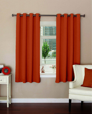 

Lushomes 152 cm (5 ft) Polyester Window Curtain Single Curtain(Plain, Maroon)