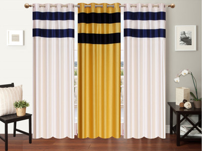 

Furnishing Zone 152 cm (5 ft) Polyester Window Curtain (Pack Of 3)(Plain, Multicolor)