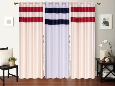 

Furnishing Zone 152 cm (5 ft) Polyester Window Curtain (Pack Of 3)(Plain, Multicolor)