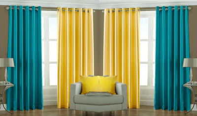 

Abhi Decor 274 cm (9 ft) Polyester Long Door Curtain (Pack Of 4)(Plain, Multicolor)