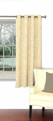 

Skipper 153 cm (5 ft) Blends Window Curtain Single Curtain(Floral, Beige)