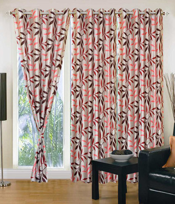 

PariHomefurnishing 274 cm (9 ft) Polyester Long Door Curtain (Pack Of 3)(Self Design, Multicolor)
