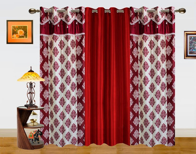 27% OFF on Dekor World 275 cm (9 ft) Polyester Long Door Curtain (Pack Of 3)(Motif, Maroon) 27% OFF on Dekor World 275 cm (9 ft) Polyester Long Door Curtain (Pack Of 3)(Motif, Maroon)