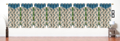 

Stella Creations 154 cm (5 ft) Polyester Window Curtain (Pack Of 8)(Printed, Light Blue)