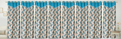 

Stella Creations 214 cm (7 ft) Polyester Door Curtain (Pack Of 8)(Printed, Light Blue)