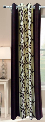 

Decor World 213 cm (7 ft) Polyester Door Curtain Single Curtain(Floral, Brown)