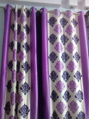 

Shweta International Polyester Window Curtain 214 cm (7 ft) Pack of 2(Printed Purple)