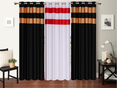 

Furnishing Zone 213 cm (7 ft) Polyester Door Curtain (Pack Of 3)(Plain, Multicolor)
