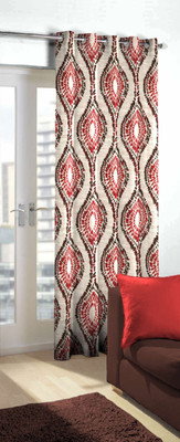 

Skipper 244 cm (8 ft) Blends Door Curtain Single Curtain(Floral, Red)