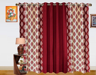 7% OFF on Dekor World 275 cm (9 ft) Polyester Long Door Curtain (Pack Of 3)(Motif, Maroon) 7% OFF on Dekor World 275 cm (9 ft) Polyester Long Door Curtain (Pack Of 3)(Motif, Maroon)