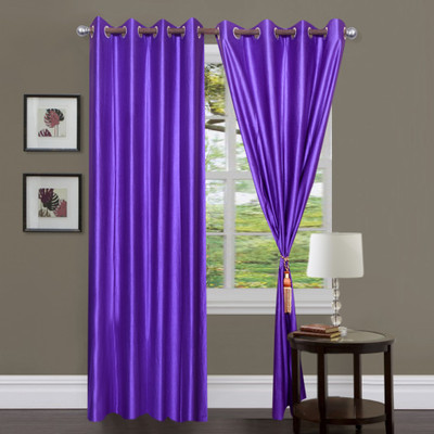 Handloom Hub Polyester Door Curtain 210 cm (6 ft) Pack of 2(Solid Purple) Handloom Hub Polyester Door Curtain 210 cm (6 ft) Pack of 2(Solid Purple)