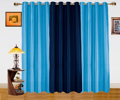 9% OFF on Dekor World 274.32 cm (9 ft) Polyester Long Door Curtain (Pack Of 3)(Solid, Blue) 9% OFF on Dekor World 274.32 cm (9 ft) Polyester Long Door Curtain (Pack Of 3)(Solid, Blue)