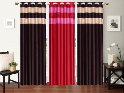 

Furnishing Zone 213 cm (7 ft) Polyester Door Curtain (Pack Of 3)(Plain, Multicolor)
