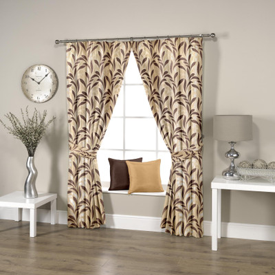 

Threadmix 152 cm (5 ft) Polycotton Window Curtain Single Curtain(Abstract, Brown)