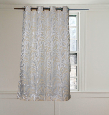 

Threadmix 152 cm (5 ft) Polycotton Window Curtain Single Curtain(Floral, Beige)