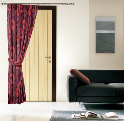 

Threadmix 212 cm (7 ft) Polyester Door Curtain Single Curtain(Abstract, Purple)