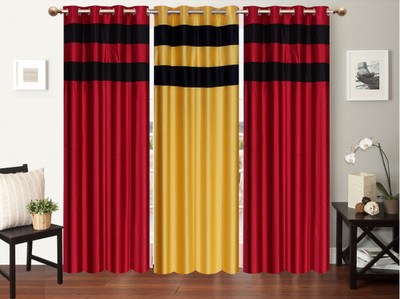 

Furnishing Zone 213 cm (7 ft) Polyester Door Curtain (Pack Of 3)(Plain, Multicolor)