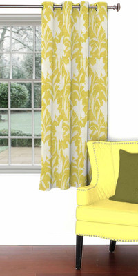 

Skipper 153 cm (5 ft) Blends Window Curtain Single Curtain(Floral, Lime)