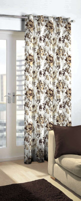 

Skipper 214 cm (7 ft) Blends Door Curtain Single Curtain(Floral, Brown)