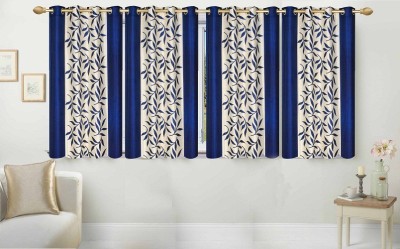 

Ville Style 153 cm (5 ft) Polyester Window Curtain (Pack Of 4)(Floral, Blue)