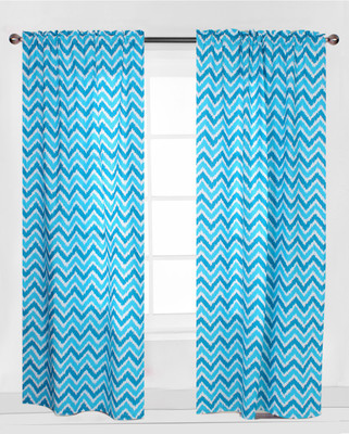 

Bacati 106.48 cm (3 ft) Cotton Window & Door Curtain (Pack Of 2)(Geometric, Multicolor)