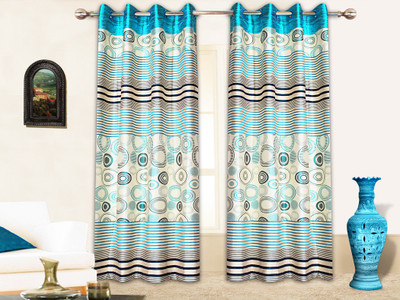 

STRINGS 152 cm (5 ft) Jacquard Window Curtain (Pack Of 2)(Floral, Multicolor)