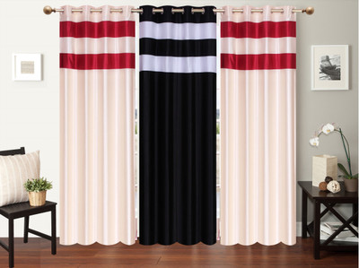 

Furnishing Zone 213 cm (7 ft) Polyester Door Curtain (Pack Of 3)(Plain, Multicolor)