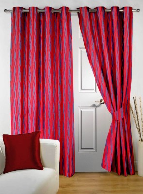 

Story@Home 215 cm (7 ft) Polyester Door Curtain (Pack Of 2)(Printed, Maroon)