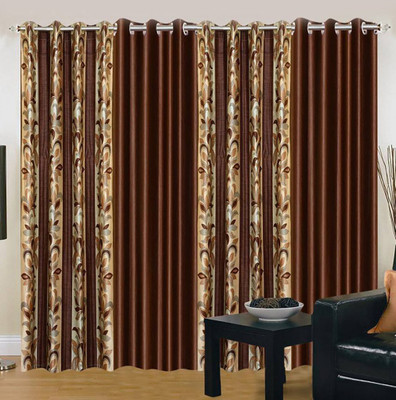 

Super India 274 cm (9 ft) Polyester Long Door Curtain (Pack Of 4)(Plain, Brown)