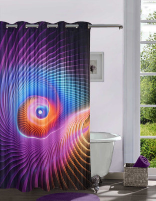 

Lushomes 208 cm (7 ft) Polyester Shower Curtain Single Curtain(Printed, Purple)