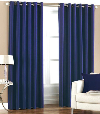 

Jojo Designs 215 cm (7 ft) Polyester Door Curtain (Pack Of 2)(Plain, Blue)
