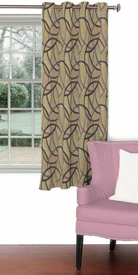 

Skipper 153 cm (5 ft) Blends Window Curtain Single Curtain(Geometric, Violet)