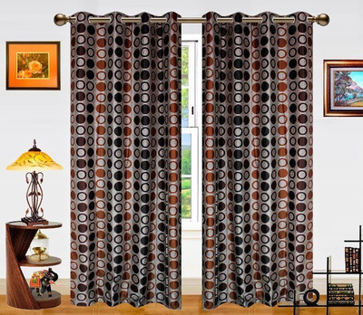 14% OFF on Dekor World 215 cm (7 ft) Polyester Door Curtain (Pack Of 2)(Geometric, Brown) 14% OFF on Dekor World 215 cm (7 ft) Polyester Door Curtain (Pack Of 2)(Geometric, Brown)