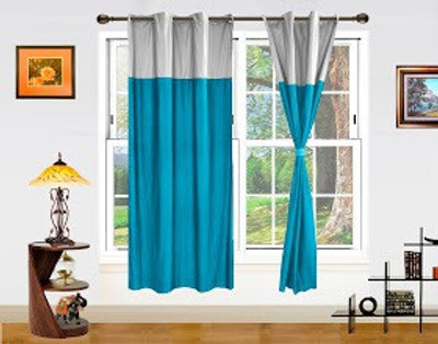11% OFF on Dekor World 152.4 cm (5 ft) Polyester Window Curtain (Pack Of 2)(Geometric, Silver, Blue) 11% OFF on Dekor World 152.4 cm (5 ft) Polyester Window Curtain (Pack Of 2)(Geometric, Silver, Blue)